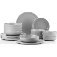 Hermia Concept 18-delige serviesset Julot | porselein grijs 27x27x2 cm serviessets | NADUVI