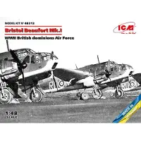 ICM Modelbouwpakket Militaire voertuigen - 48312 Bristol Beaufort Mk.I - WWII British dominions Air Force Plastic - 1:48 - Modelbouw