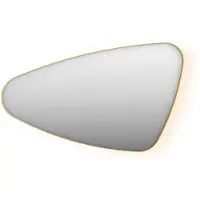 Ink Spiegel organisch sp23 100x60 cm met verlichting en spiegelverwarming links mat goud