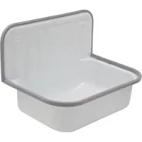 Best design Uitstortgootsteen suula geëmailleerd plaatstaal 50x33 cm met stootrand wit