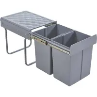 En.casa Inbouw prullenbak Froland 2x20 liter 48x34x42 cm grijs []