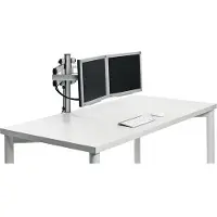 Novus monitor-zwenkarm TSS Duo 505, voor 2 beeldschermen, klem van 14 tot 40 mm, 2 x vouwarm