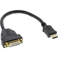 InLine 17670I HDMI-kabel HDMI Aansluitkabel HDMI-A-stekker 0.20 m Zwart