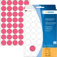 Herma Etiket 2256 rond 19mm fluor rood 960stuks - 3 stuks