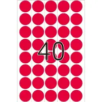 Herma Etiket 2256 rond 19mm fluor rood 960stuks - 3 stuks