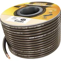 Hicon HIE-225-3000 Luidsprekerkabel Ergonomic 2 x 2.5 mm² Zwart 30 m