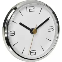 TFA-Dostmann 60.3543.02 Zendgestuurde klok Zendergestuurd 90 mm x 36 mm Chroom (glanzend) Voor inbouw