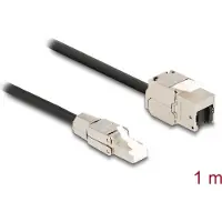 DeLOCK Cable RJ45 plug field assembly to Keystone Module RJ45 jack Cat.6A 1 m