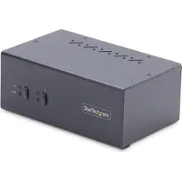 StarTech.com 2-Port Dual-Monitor DisplayPort KVM Switch, 4K 60Hz, 2x USB 5Gbps Hub Ports, 2x USB 2.0 HID Ports, Hotkey en Drukknop Schakelaar, TAA Compliant, ESD Level 3 Bescherming