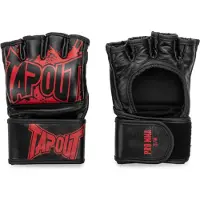 TAPOUT Handschoenen met korte vingers 'MMA Pro Fight' rood / zwart