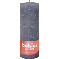 Bolsius Stompkaars Rustiek Shine Blauw 85 Uur D 6,8 H 19 Cm