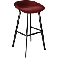 Kick Collection barkruk Finn laag - Velvet Rood