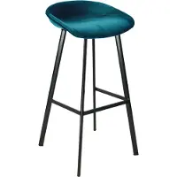 Kick Collection barkruk Finn hoog - Velvet Blauw