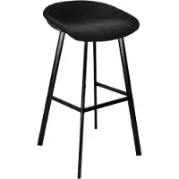 Kick Collection Barkruk Finn Laag - Velvet Zwart