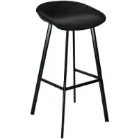 Kick Collection barkruk Finn - 80cm - velours zitting - zwart