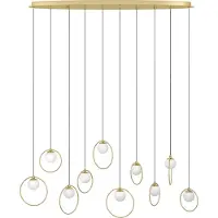 Eglo Hanglamp Portocolom Messing 10-lichts Ovaal