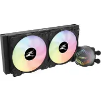 Zalman ALPHA24 Black CPU Liquid Cooler 280mm Radiator 2 x 140 mm Fan ARGB pomp Dual, CPU waterkoelers, Zwart