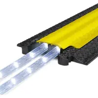 Adam hall Kabelbrug 86100LUX Polyurethaan Zwart/geel Aantal kanalen: 2 1005 mm Inhoud: 1 stuk(s)