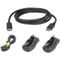 Aten 2L-7D03UDPX4 toetsenbord-video-muis (kvm) kabel Zwart