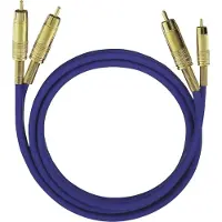 OEHLBACH 2035 Cinch Audio Aansluitkabel [2x Cinch-stekker - 2x Cinch-stekker] 2.00 m Blauw Vergulde steekcontacten