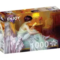 Enjoy Puzzle Reading at Lamp Light Puzzel (1000 stukjes)