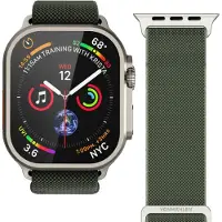 Vonmählen Classic Nylon Loop bandje voor de Apple Watch | 44/45/46/49 mm - Olive