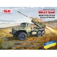 ICM Modelbouwpakket Militaire voertuigen - 72707 BM-21 Grad - MLRS of the Armed Forces of Ukraine Plastic - 1:72 - Modelbouw