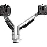Novus 2-voudige monitorarm CLU Duo C, tot 27″, tafelmodel, zwenk-/hoogteverstelbaar, zilver/antraciet
