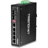 Trendnet TI-G62 6-poorts Geharde Industriële Gigabit DIN-Rail Switch