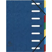 Exacompta Nature Future A4 Sorteermap, 7 vakken, 320 x 240 mm, Karton, Blauw
