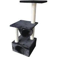 Europet Classic Eco Tree Rodo - Krabpaal - Zwart - 38 x 38 x 110 cm zwart
