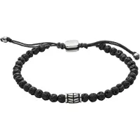 Fossil Armband zwart / zilver