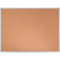 Franken verplaatsbaar wandbord ECO dubbelzijdig, kurk/kurk, aluminium frame, 1200x600 mm
