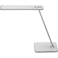 Unilux JAZZ LED tafellamp, 11 W, 1000 lm, dimbaar, draaibaar, met inductielaadfunctie, wit-zilver