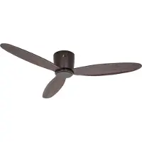 CasaFan ECO PLANO II Smart plafondventilator 132 cm notenhout , Eco Plano II, Hout, Woonkamer, Kunststof, Modern
