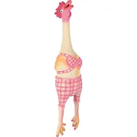Trixie latex / polyestervlies kip in bikini met dierengeluid 48 cm