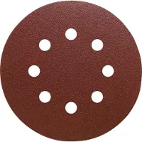 Klingspor Schuurpad met klitbevestiging | GLS 5 125 mm korreling 120 | voor hout / metaal korund | Gatenaantal 8 | 50 stuks - 89493 - 89493a