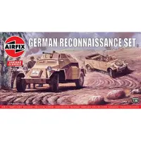 Airfix Modelbouwpakket Militaire voertuigen - 02312V German Reconnaisance Set Plastic - 1:76 - Modelbouw