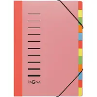 Pagna sorteermap A4 gekleurde tabs rood
