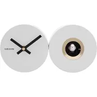 Karlsson Duo Cuckoo Wandklok | Met Koekoeksklok | 26x13x7.2cm | Wit
