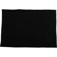 MSV Badkamerkleed/badmat voor op de vloer - zwart - 60 x 90 cm - Microvezel - Badmatjes