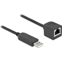 DeLOCK Serial Connection Cable with FTDI chipset, USB 2.0 Type-A male to RS-232 RJ45 female 2 m black