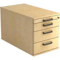 Hjh OFFICE PRO SIGNA TC30 SG - Rolcontainer Esdoorn Hout met 3 lades Greeplijst kunststof