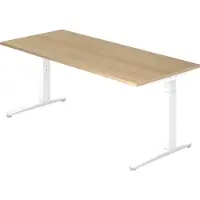 Hjh OFFICE PRO XTRA XB 19 WW - 180 x 80 Eiken Tafelhoogte I In hoogte verstelbaar