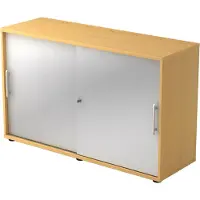 Hjh OFFICE PRO BETA 1752S - Beuken/Zilver Hoogte van de map | 2 OH Schuifwandkast Rail handvat (kunststof)