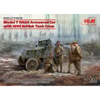 ICM Model T RNAS pantserwagen met WWI Britse tank rew