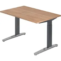 Hjh OFFICE PRO XTRA XB 12 GC - 120x80 Walnoot Tafelhoogte I In hoogte verstelbaar