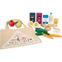 Small Foot - Houten Speeleten Vegetarisch Voedselset, 17dlg.