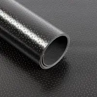Floordirekt Rubber loper - Rubbermat - Dots - 2 mm - Zwart - 120 x 450 cm