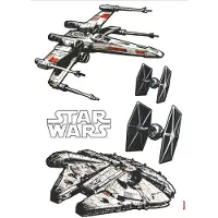 Komar Wandfolie Star Wars Spaceships - afm. 100 x 70 cm (set, 5-delig)